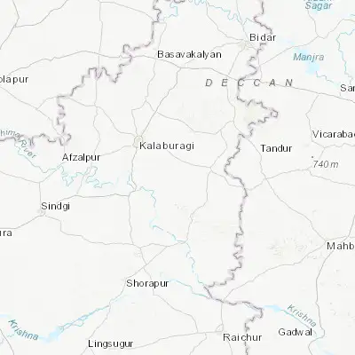 Map showing location of Chītāpur (17.123570, 77.082400)