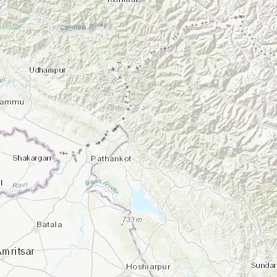 Map showing location of Chuāri Khās (32.430580, 76.014280)