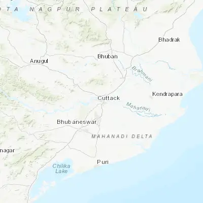 Map showing location of Cuttack (20.464970, 85.879270)