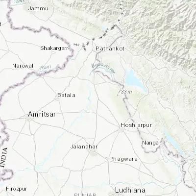 Map showing location of Dasūya (31.816790, 75.653100)