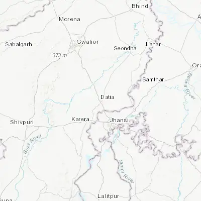 Map showing location of Datia (25.673120, 78.459080)