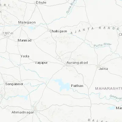 Map showing location of Daulatābād (19.936110, 75.221480)