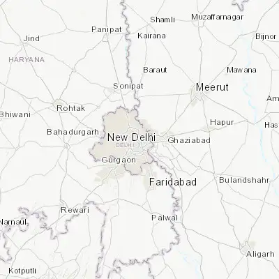 Map showing location of Delhi (28.651950, 77.231490)