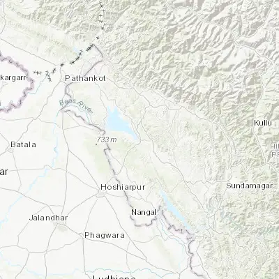 Map showing location of Dera Gopipur (31.879190, 76.218710)