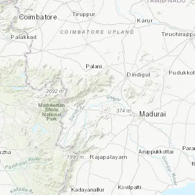 Map showing location of Devadānappatti (10.146730, 77.643900)
