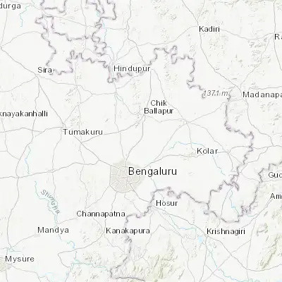 Map showing location of Devanhalli (13.246550, 77.711830)