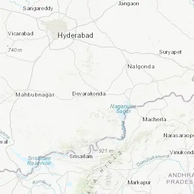 Map showing location of Devarkonda (16.691860, 78.920730)