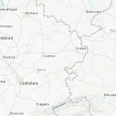 Map showing location of Devgadh Bāriya (22.705170, 73.908820)
