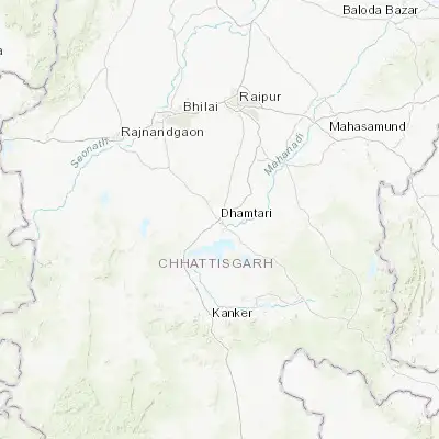 Map showing location of Dhamtari (20.707180, 81.548740)