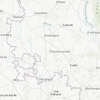 Map showing location of Dharmavaram (14.414350, 77.720350)
