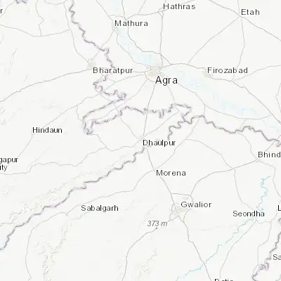 Map showing location of Dhaulpur (26.692860, 77.879680)