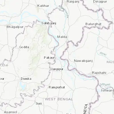 Map showing location of Dhuliān (24.681270, 87.953500)