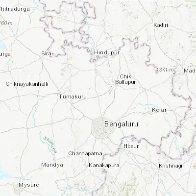 Map showing location of Doddaballapura (13.294520, 77.537770)