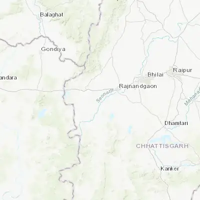 Map showing location of Dongargaon (20.971720, 80.850770)