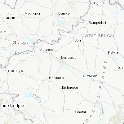 Map showing location of Durgapur (23.515830, 87.308010)