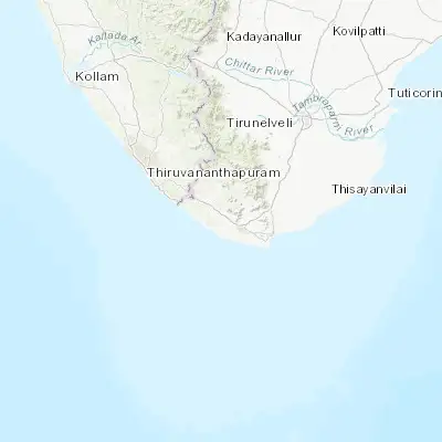 Map showing location of Eraniel (8.205890, 77.317260)