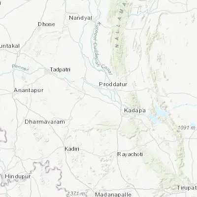 Map showing location of Erraguntla (14.638530, 78.539740)