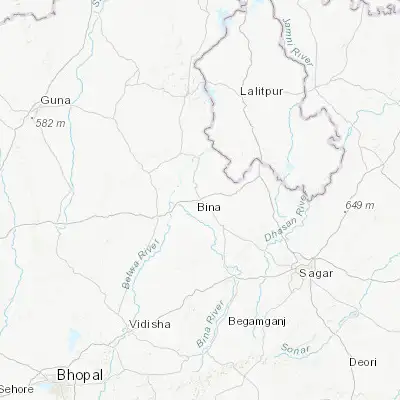 Map showing location of Etāwa (24.183510, 78.202890)
