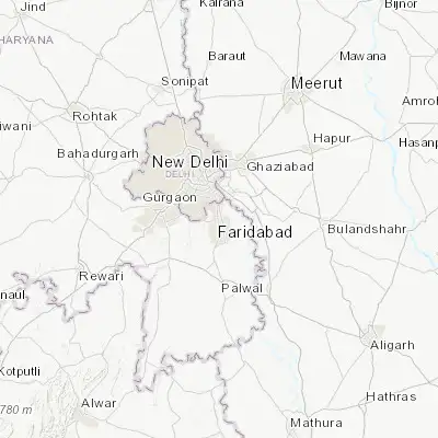 Map showing location of Faridabad (28.411240, 77.313160)