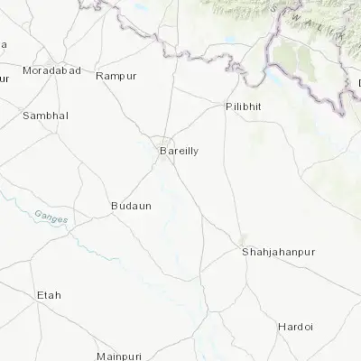 Map showing location of Farīdpur (28.209970, 79.541490)