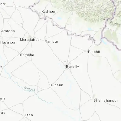 Map showing location of Fatehganj West (28.466200, 79.306570)