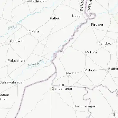 Map showing location of Fāzilka (30.402070, 74.028360)
