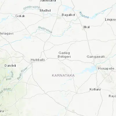 Map showing location of Gadag (15.429770, 75.629710)