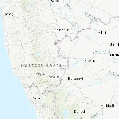 Map showing location of Gadhinglaj (16.222910, 74.350100)