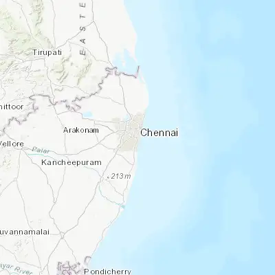 Map showing location of Gāndhī Nagar (13.006390, 80.254170)