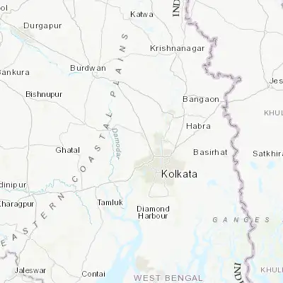 Map showing location of Gangadharpur (22.760000, 88.220000)