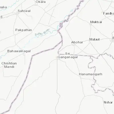 Map showing location of Gangānagar (29.920090, 73.874960)