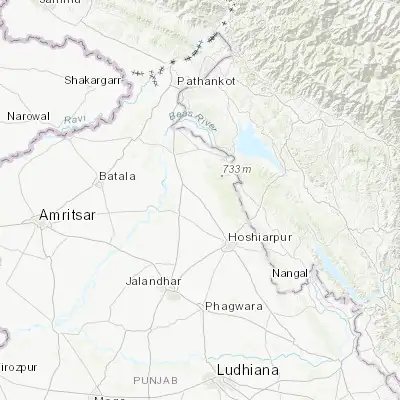 Map showing location of Garhdiwāla (31.741470, 75.755670)