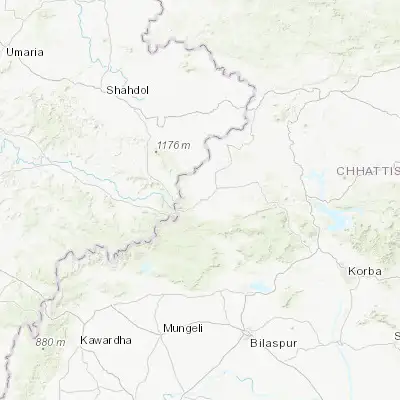 Map showing location of Gaurela (22.754490, 81.901070)