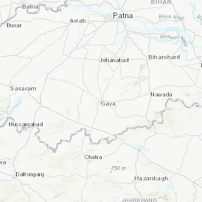 Map showing location of Gaya (24.796860, 85.003850)