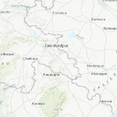 Map showing location of Ghātsīla (22.585310, 86.476820)
