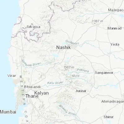 Map showing location of Ghoti Budrukh (19.716410, 73.628210)