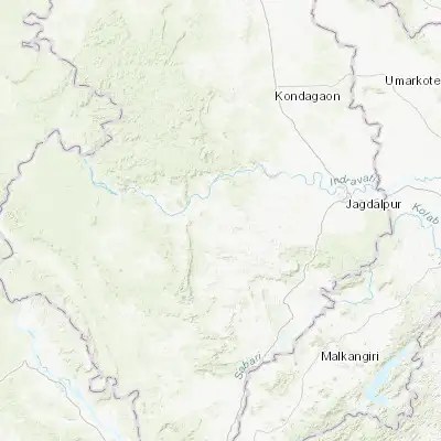 Map showing location of Gīdam (18.974310, 81.398940)