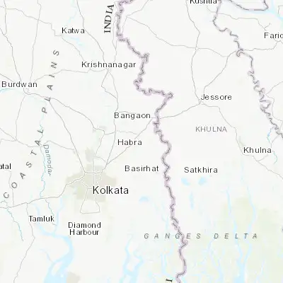 Map showing location of Gobārdānga (22.877400, 88.754790)