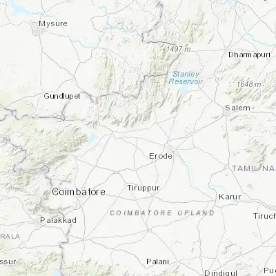 Map showing location of Gobichettipalayam (11.454960, 77.442200)