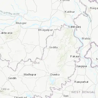 Map showing location of Godda (24.827000, 87.212500)