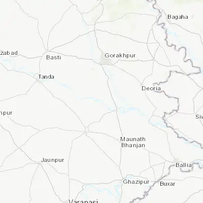 Map showing location of Gola Bāzār (26.344600, 83.353030)