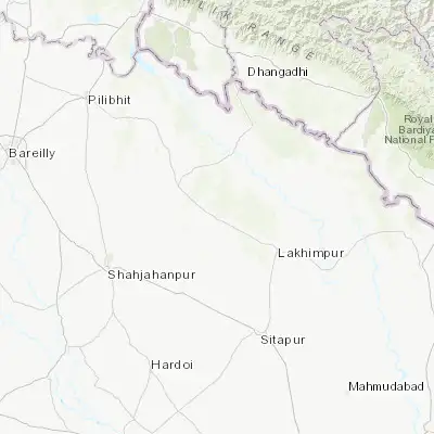 Map showing location of Gola Gokarannāth (28.078370, 80.470540)