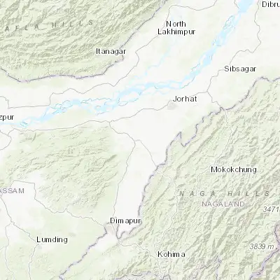 Map showing location of Golāghāt (26.511670, 93.959510)