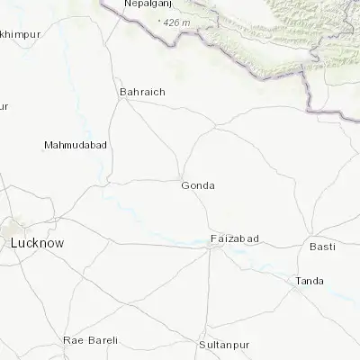 Map showing location of Gondā City (27.131810, 81.953320)