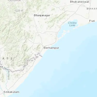 Map showing location of Gopālpur (19.258610, 84.905170)