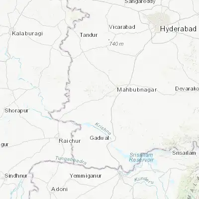 Map showing location of Gopālur (16.612200, 77.807280)