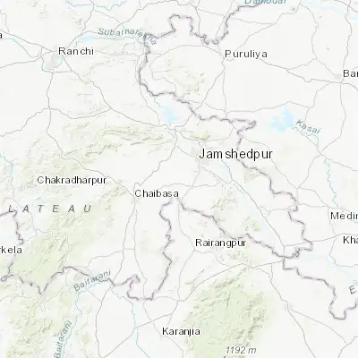 Map showing location of Gopināthpur (22.663010, 86.075000)