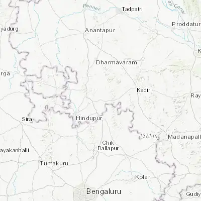 Map showing location of Gorantla (13.984110, 77.772240)
