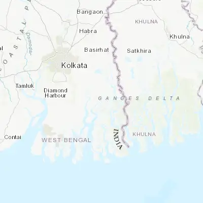 Map showing location of Gosāba (22.165470, 88.800700)