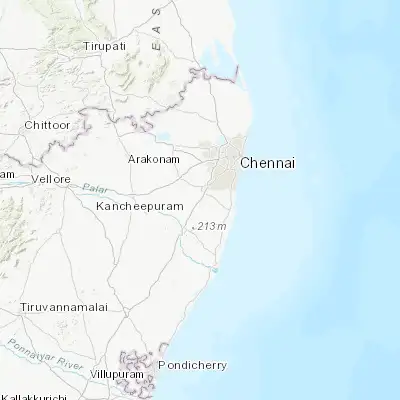 Map showing location of Gūduvāncheri (12.845190, 80.060550)